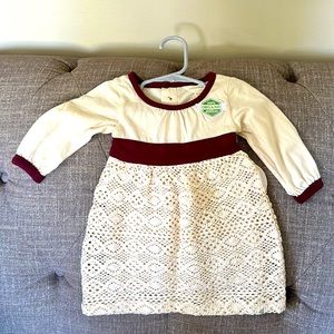 Burt’s Bees Organic Cotton Crocheted Dress for Baby Girl